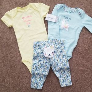 Carter's 3 piece set 3 month